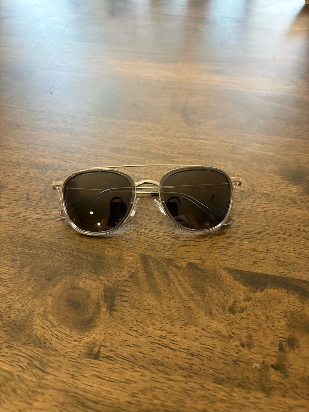 Clear Frame Black Lens Sunglasses